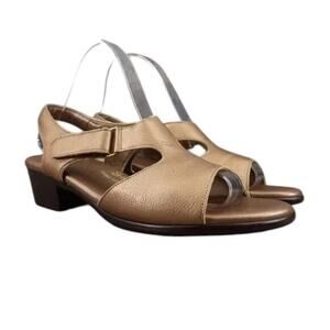 Sas Shoes Women 8 Dress Sandal Suntimer Comfort Leather Classic Fashion Metallic